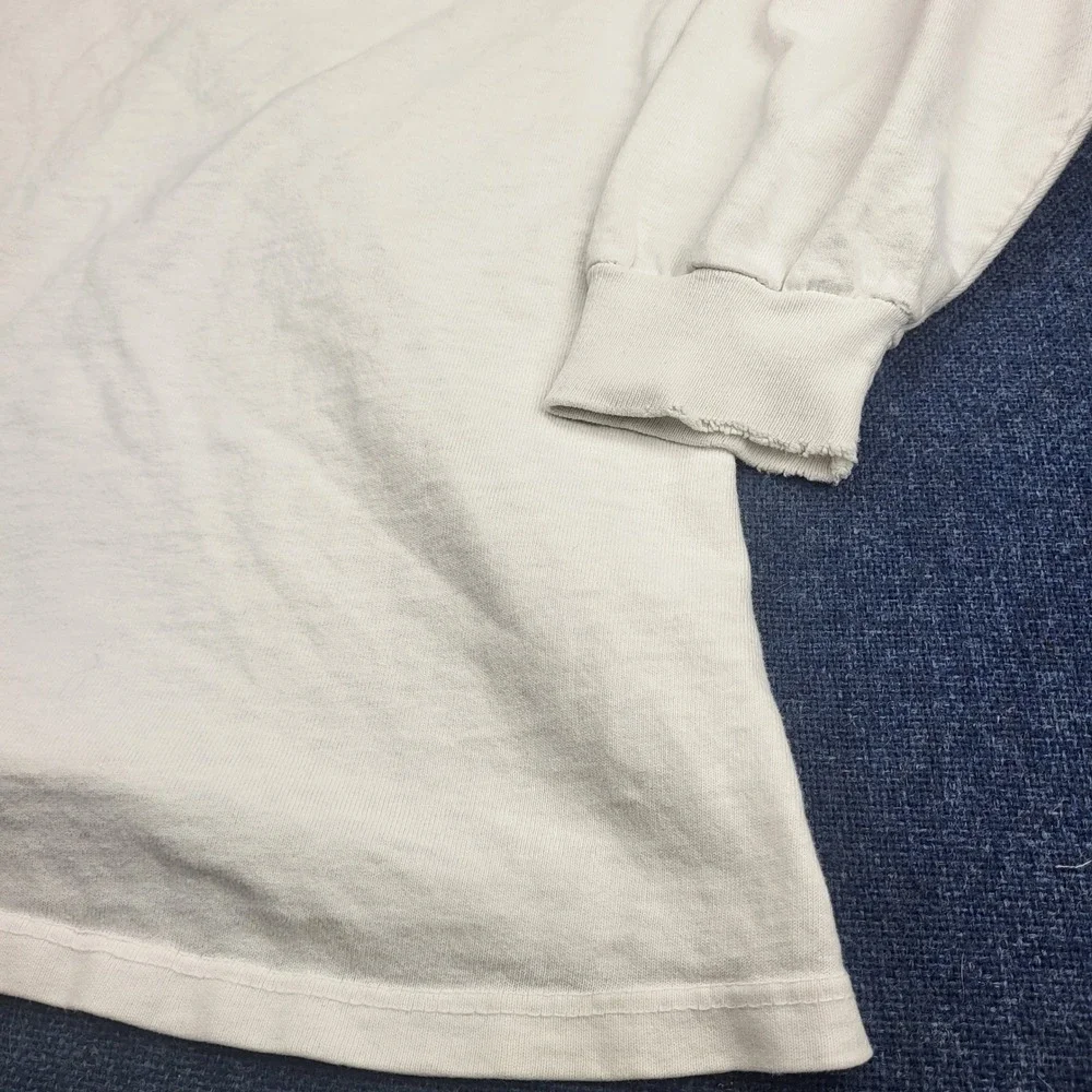 Vintage Nike Silver Tag Long Sleeve Graphic T-Shirt White Large Made in USA 90s - Picture 2 of 10